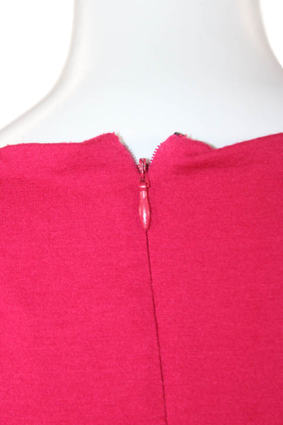 Cynthia Rowley Womens Fit & Flare Pink Sleeveless Boatneck Dress Size S