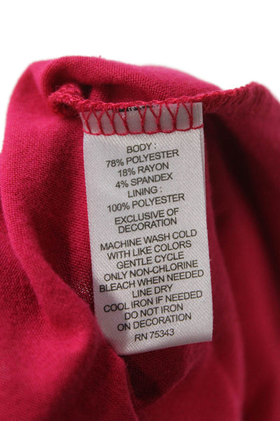 Cynthia Rowley Womens Fit & Flare Pink Sleeveless Boatneck Dress Size S