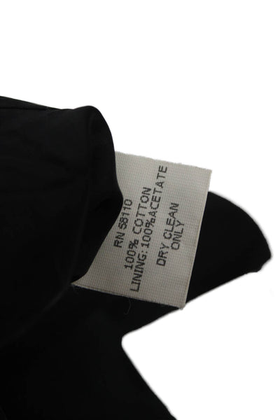 David Meister Womens Sheath Dress Black One Shoulder Sleeveless Size 4