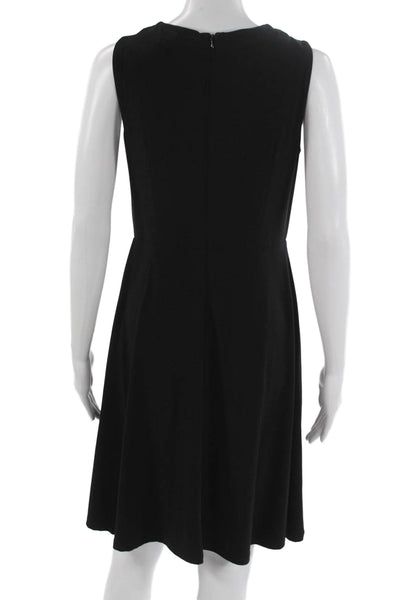 Nine West Womens Fit & Flare High Neck Sleeveless Black Dress Size 2