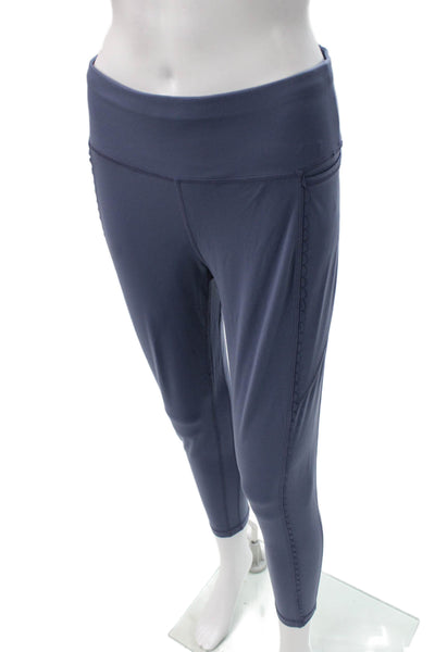 Sweaty Betty Womens Cropped Blue Leggings Polyester Blend Size S