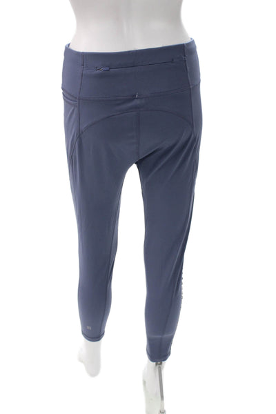 Sweaty Betty Womens Cropped Blue Leggings Polyester Blend Size S