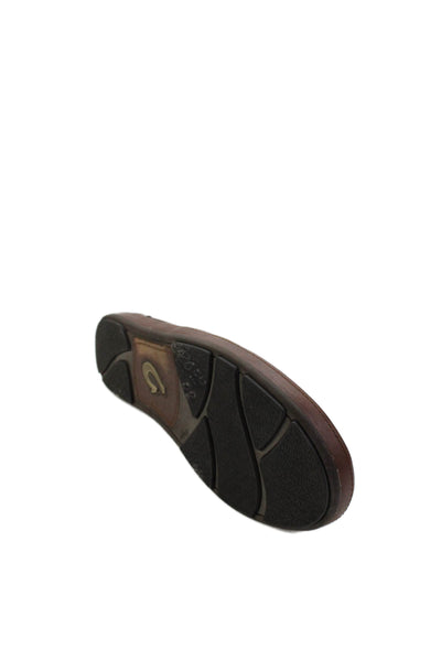OluKai Mens Canvas Slide On Casual Loafers Brown Size 13