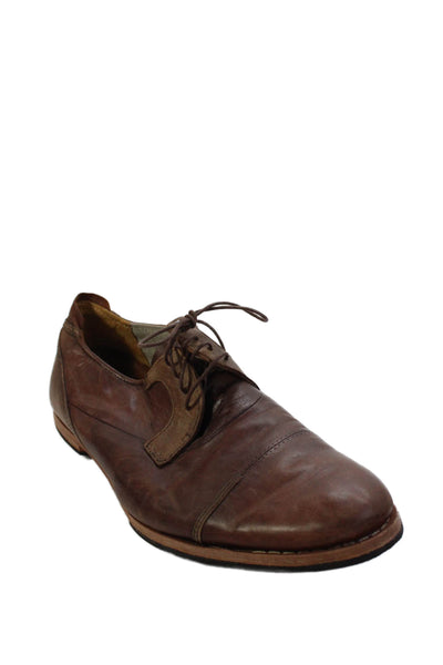 Timberland Mens Leather Lace Up Oxford Dress Shoes Brown Size 12