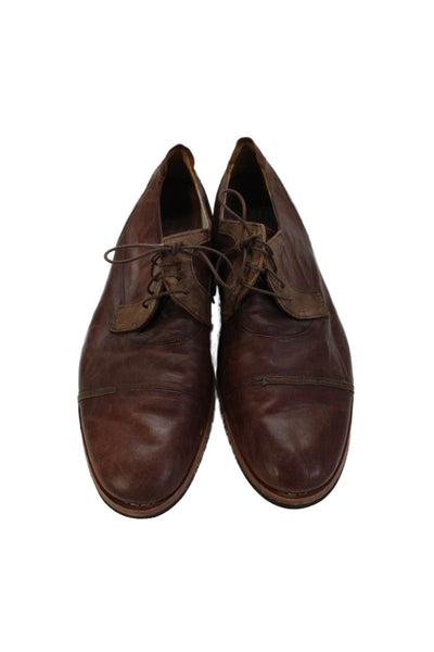 Timberland Mens Leather Lace Up Oxford Dress Shoes Brown Size 12