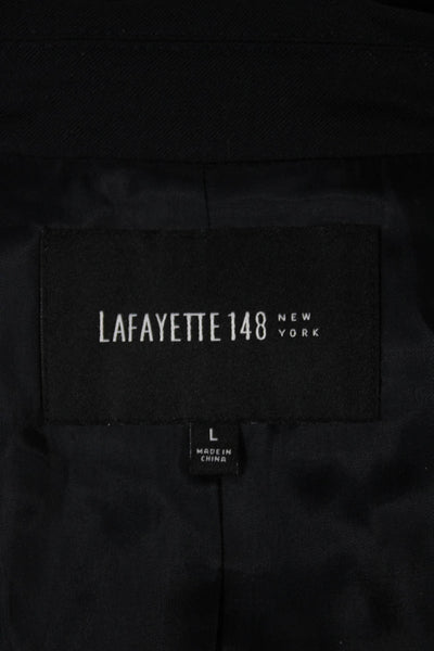 Lafayette 148 New York Womens Wool Sleeveless Vest Black Size L