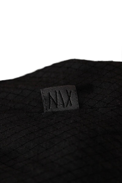 Nix Women Basic Gray Argyle Cotton Scoop Neck Long Sleeve T-Shirt Size 34