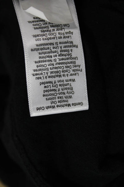 Nation LTD Womens Tank Dress Black Pima Cotton Mock Neck Mid Calf Size S
