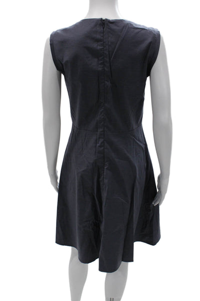 Nix Women A-Line Gray Cowl Neck Sleeveless Knee-Length Dress Size S