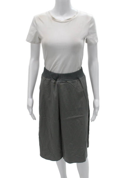 Nix Women Basic Jacket Gray Tencel V Neck Pullover Long Sleeve Size 38
