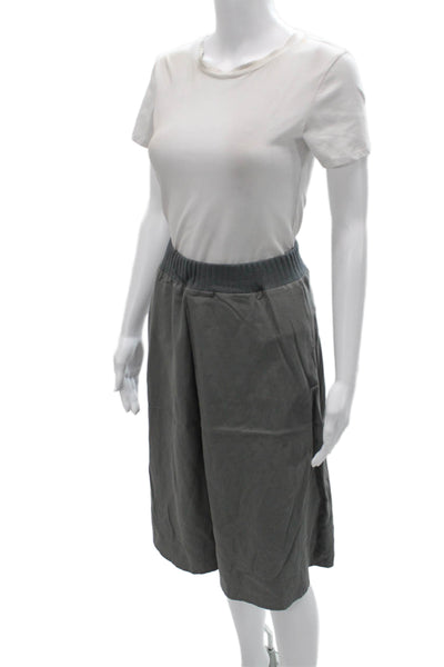 Nix Women Basic Jacket Gray Tencel V Neck Pullover Long Sleeve Size 38