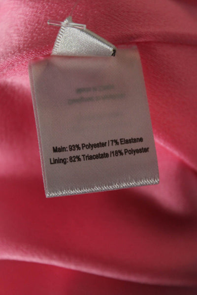 Alex Perry Womens Bodycon Mini Dress Pink High Neck Long Sleeve Size 8