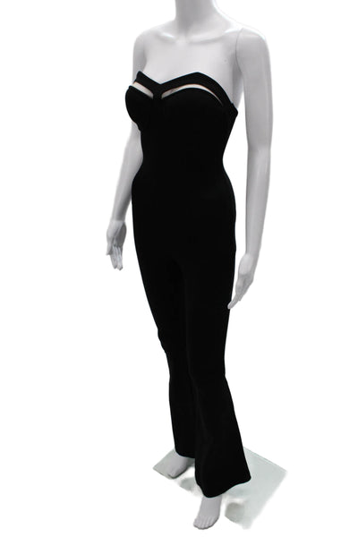 Michael Costello x Revolve Women Jumpsuit Black Sweetheart Sleeveless Size 2XS