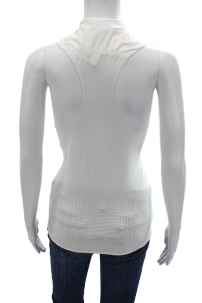 Nike Womens Halter Tank Top Sleeveless White Polyester Size L