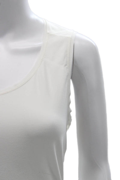 Nike Women Basic V-Neck Sleeveless Tank White Polyester Size S