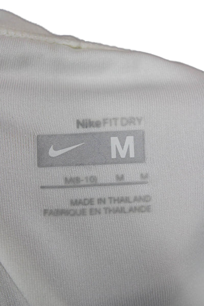 Nike Women Basic V-Neck Sleeveless Tank White Polyester Size S