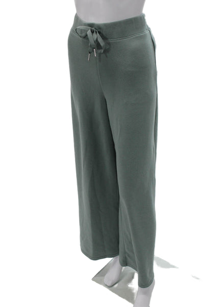 Spanx Women Drawstring Sweatpants Green TENCEL Modal Size L