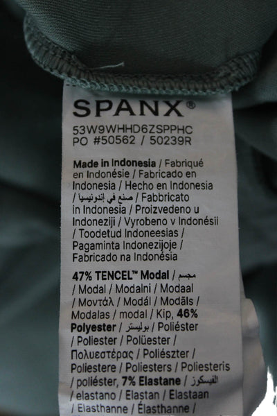 Spanx Women Drawstring Sweatpants Green TENCEL Modal Size L