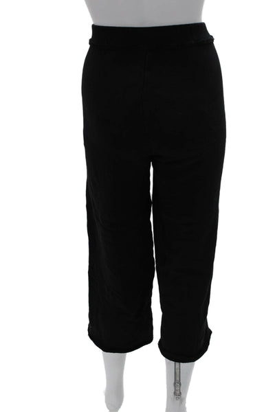 Eileen Fisher Womens Black Cotton Capri Pants Size 2XS