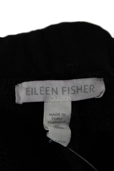 Eileen Fisher Womens Black Cotton Capri Pants Size 2XS