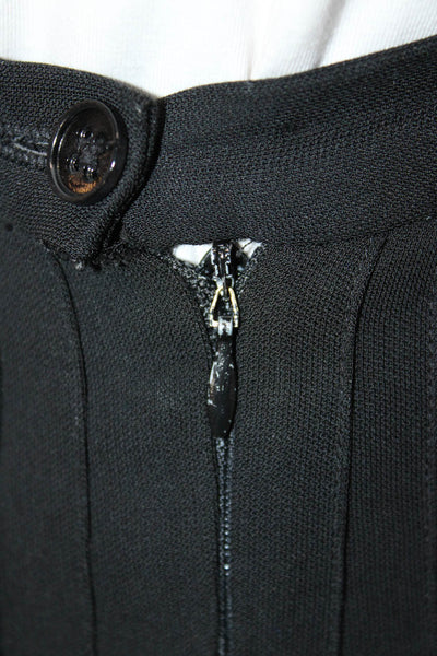Lauren Ralph Lauren Women Pleated Black Polyester Blend Skirt Button Size 4