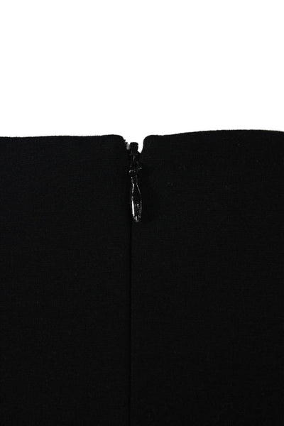 Carlisle Womens Sheath Dress Black Viscose Boat Neck Long Sleeve Size 2