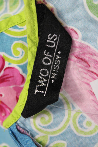 Two Of Us Women Multicolor Floral Tank Dress Sleeveless Size S