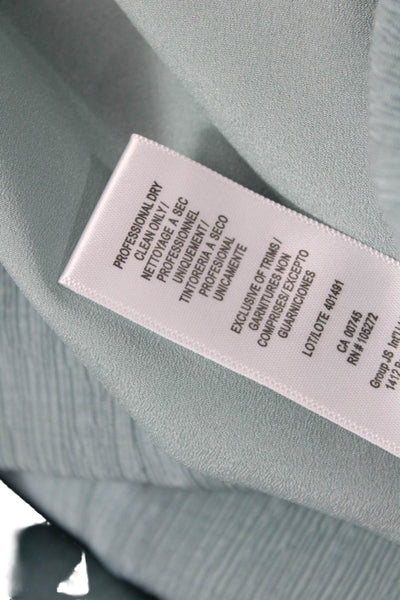 Halston Womens Shift Dress Green Viscose Sleeveless Round Neck Size 0