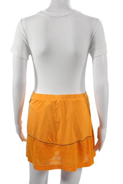 Adidas Women Athletic Orange Polyester Skort Short Size L