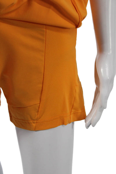 Adidas Women Athletic Orange Polyester Skort Short Size L