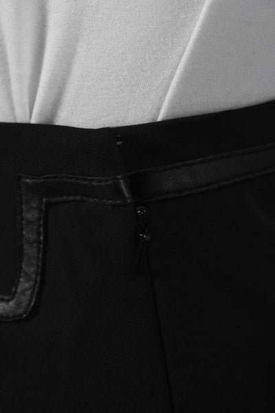 Etcetera Women Straight Pencil Skirt Black Polyester Zip Knee Length Size 0