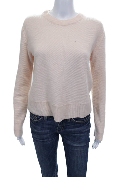 Rag & Bone Womens Cashmere Pink Pullover Sweater Crew Neck Long Sleeve Size S