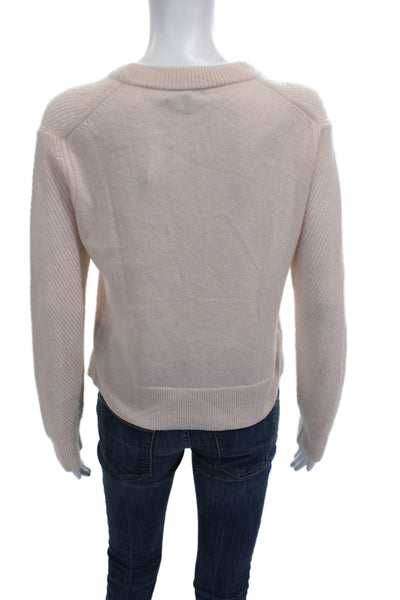 Rag & Bone Womens Cashmere Pink Pullover Sweater Crew Neck Long Sleeve Size S