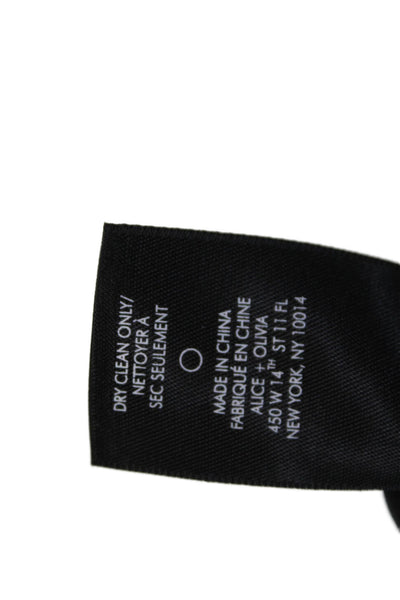 Alice + Olivia Womens Black Trapeze Swing Short Sleeve Dress Size 2