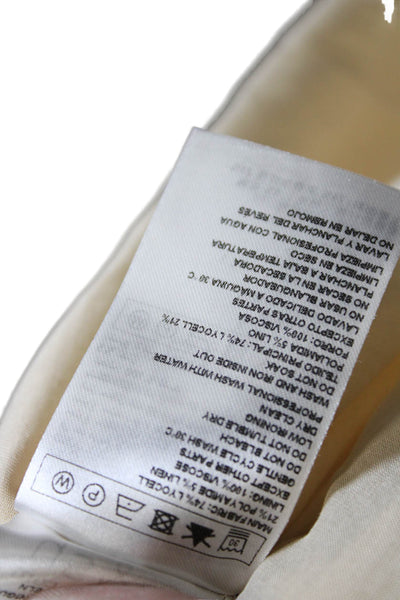 Ba&Sh Womens Fit & Flare Floral V Neck Long Sleeve Beige Dress Size S