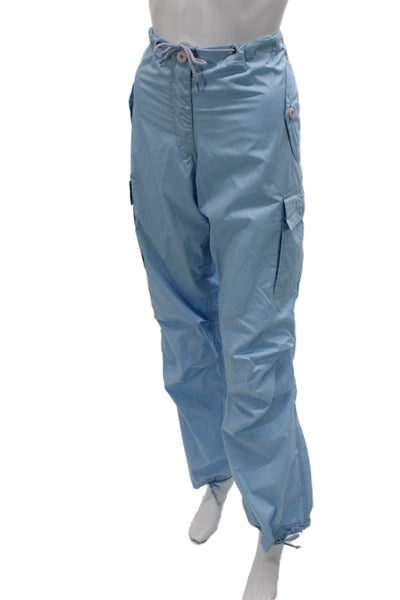 UFO Womens Blue Cargo Pants Button Closure Size M