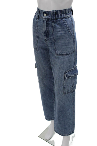 BLANKNYC Womens Blue Cargo Pants High Rise Cotton Inseam 30 Size S