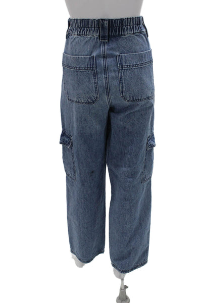 BLANKNYC Womens Blue Cargo Pants High Rise Cotton Inseam 30 Size S