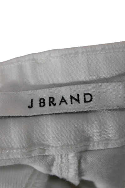 J Brand Womens Flared White Low Rise Jeans Cotton Blend Size 25
