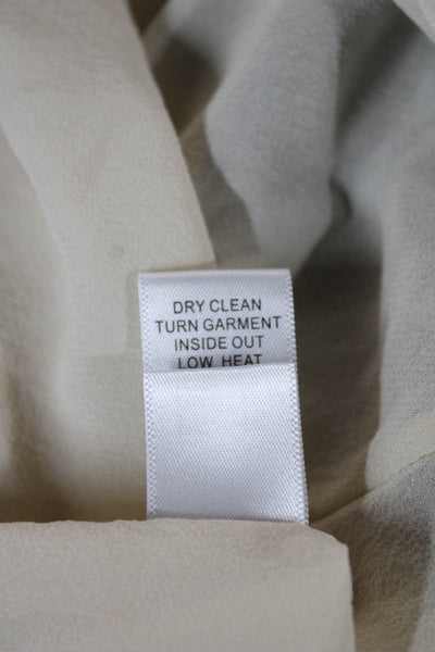 St. John Womens Pleated Cotton Skirt Beige Knee Length Size 2