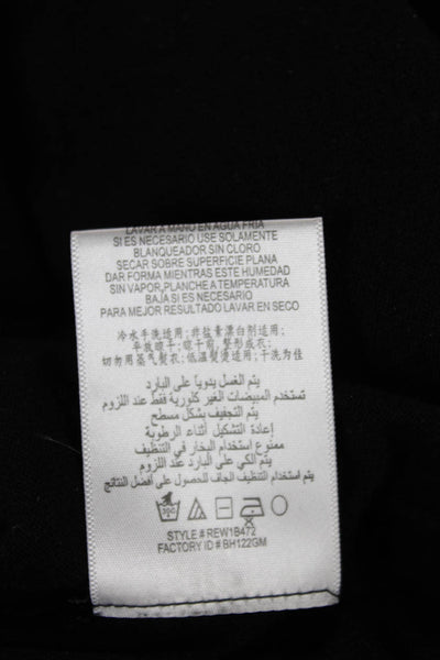 BCBGMAXAZRIA Womens Silk Collared Sleeveless Tank Black Button Size XS