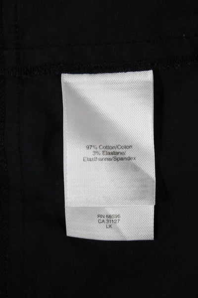 DKNY Women Tunic Blouse Black Cotton Scoop Neck 3/4 Sleeve Size 22