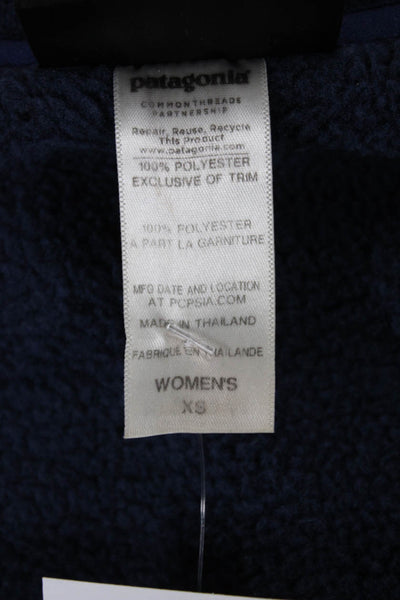 Patagonia Womens Blue Basic Jacket High Neck Zip Long Sleeve Polyester Size XS