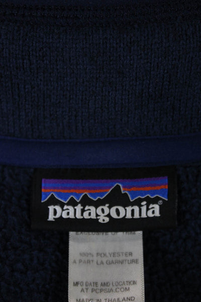 Patagonia Womens Blue Basic Jacket High Neck Zip Long Sleeve Polyester Size XS