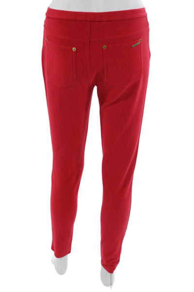 Michael Michael Kors Womens Red Polyester Blend Jeggings Size S