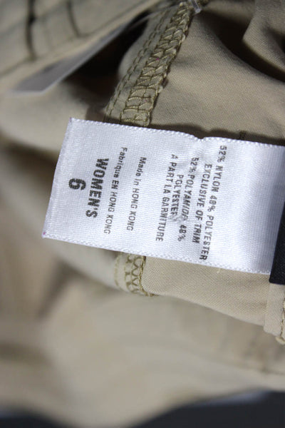 Patagonia Women Beige Capri Pants Nylon Button Size 6