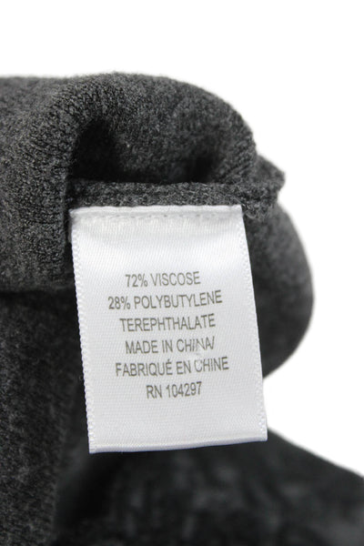 Milly Round Neck Long Sleeves Embroidered A-Line Dress Gray Size 6/7