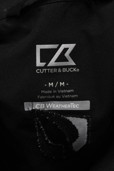 Cutter & Buck Mens Windbreaker Black Polyester Long Sleeve Zip Size M
