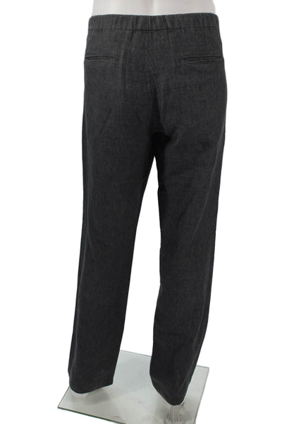 Theory Mens Dress Pants Gray Linen Drawstring Size 33