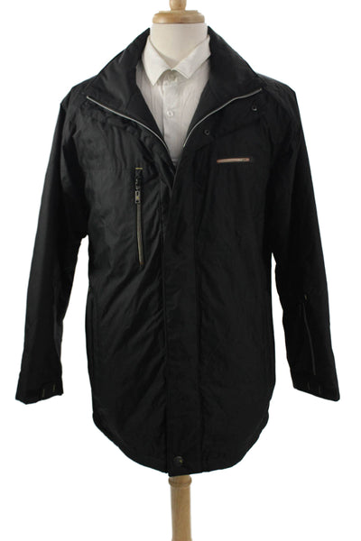 Bugatti Mens Windbreaker Jacket Black Zip Size L